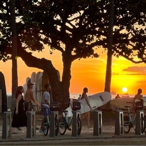 Sunset Beach Scene Art Print